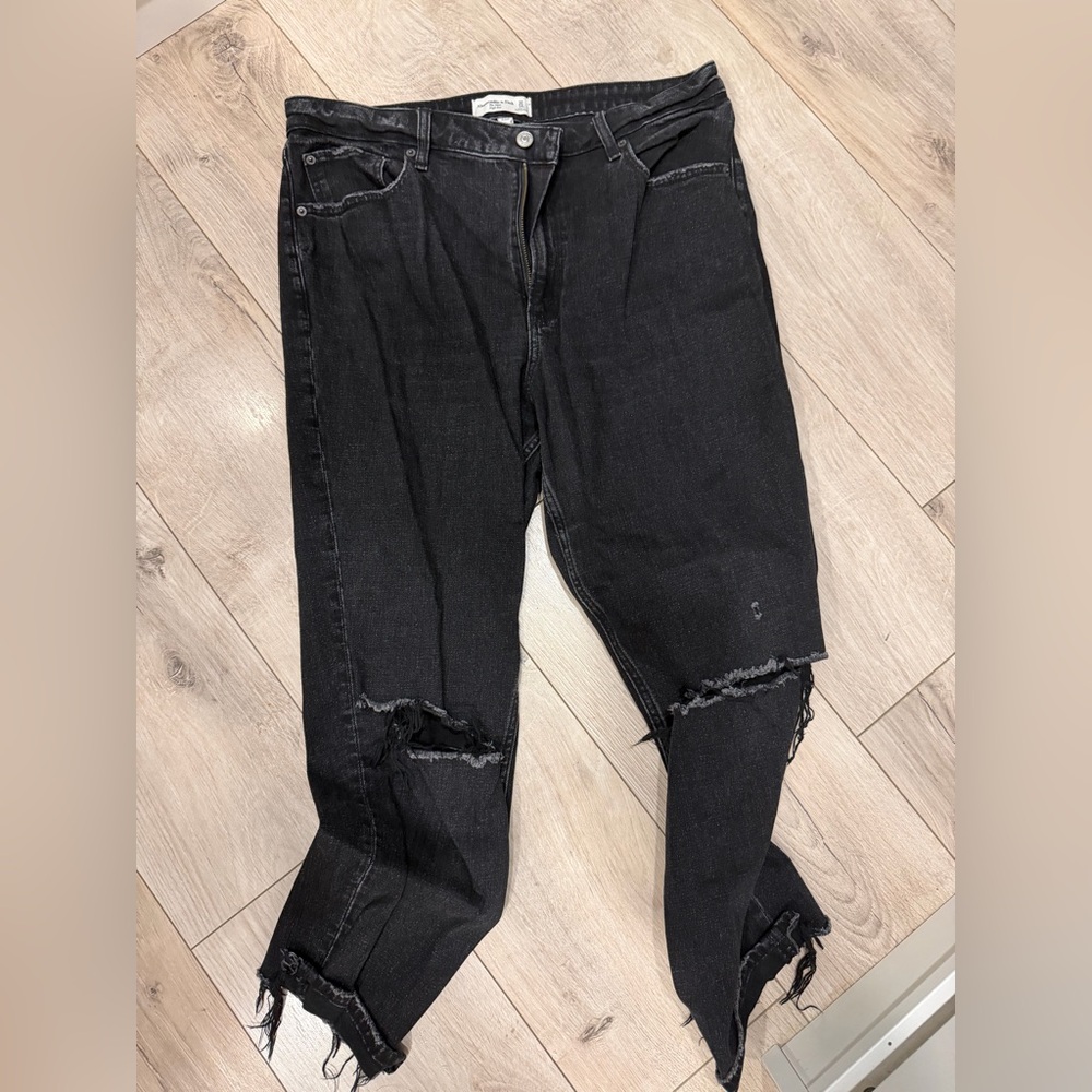 abercrombie mom high rise jeans